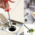 Drain Snake with Bendable Hose & 4 Claws - Flexible Hair Drain Clog Remover Tool for Sink, Toilet, Shower, and Tight Spaces, Grabber Claw Pick Up Reacher for Clogged Drains Cleaning (23.6in)