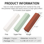 Buffing Polishing Cutting Compounds 12 Oz. Kit - Green Fine/White Medium/Red Coarse - 3 Pack
