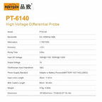 PINTECH Oscilloscope Probe 14kV, 100MHz High Voltage Differential Probe kit 3.5ns Rise Time 100X/1000X Attenuation Rate, PT-6140