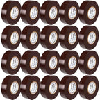 OHLECTRIC Professional Grade Vinyl Electrical Tape (20 Pack) Brown - 7 Mil Thick Flame-Retardant, Heat & Weather Resistant 3/4 Inch x 60 Feet | Ideal for Contractors & Electricians