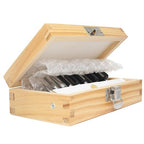 8Pcs Straight Router Bit 1/4 Shank,Cutting Diameter 1/16"-1/8"-3/16"-1/4"-3/8"-1/2"-5/8"-3/4",CNC Carbide Straight Router Bits for Woodworking Routing, Plunging, Dadoing (Wooden Case Package)