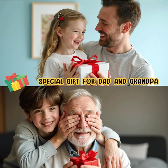 Fathers Day Birthday Gifts for Papa Dad from Daughter Son Wife Wooden Spirit Level Valentines Christmas Thank You Gifts Ideas for Daddy New Dad Papa Grandpa