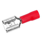 200 Pcs Red Female Quick disconnects Vinyl Insulated Spade Wire Connectors, Electrical Crimp Terminal 22-16 AWG (6.3mm)