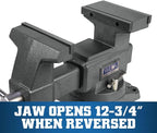 Wilton Reversible Bench Vise, 6-1/2" Jaw Width, 7-1/4" & 12-3/4" Jaw Opening, 4" Throat (Model 4650R)