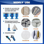 Tile Hole Saw Kit Diamond- BRSCHNITT 10pcs Diamond Core Drill Bit Set for Porcelain Tile Ceramic Marble Granite Drilling,Finger Chamfer Bit
