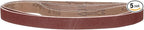 1 x 30 Inch Sanding Belt, 5 Pcs 100 Grit Knife Sharpener Belts Work Sharpening for Belt Sander Knife Carving Tool Metal Working