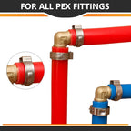 120-PCs HeSun 1/2 Inch PEX Crimp Ring, Premium 304 Stainless Steel Pex Cinch Clamp Ring(CLAMP016-120)
