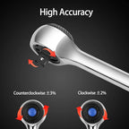 3/8 Inch Drive Digital Torque Wrench(5-99.5 ft-lbs./6.8-135Nm), ±2% CW Torque Accuracy, Electronic Torque Wrench Set with Buzzer and LED Flash Notification for Bike Moto