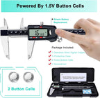 Kynup Digital Caliper, 8 Inch Micrometer Caliper Tool, Vernier Caliper with Stainless Steel Body, Large LCD Screen, Auto - Off Feature, Inch Metric Fraction Conversion (200mm)