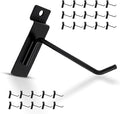 Slatwall Hooks Assortment Kit, 60 Pcs 6" Black Metal Display Hooks for Slat Wall Panels, Garage Storage, Pegboard, Gridwall, Retail Store Organization Accessories