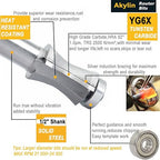 Akylin's 6Pcs Convex Edge Oval Router Bit Set 1/2" Shank, Shallow Bullnose at at 5/16",3/8",1/2",5/8",3/4",7/8" Length,Convex Column Molding Router Bits-Perfect for Stair Treads and Shelf Edges