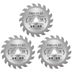 TCT 3 Inch Circular Saw Blade with 3/8 Arbor, 18 Teeth Cutoff Tool Blade for Wood, Plastic, PCV, Acrylic, Plywood, Wood Cutting Blade for Woodworking (3Pcs)