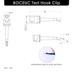 Test Hook Clip, Multimeter Test Lead Kit Hook Clip Probe Mini Grabber for Circuit Testing PCB IC