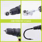 105 Degree Right Angle Drill Adapter, 2025 New Right Angle Head Drill Driver Extension Bit Power Screwdriver Socket Adapter, Corner Tool Screw Hub with Multi-function Bend Screwdriver Bit