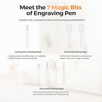 Portable Cordless Engraving Pen, Rechargeable Engraver Pen for Artists & DIYers, Engraving 60+ Surfaces, Free 7 Bits, Beginner Friendly Etching Tool for Customization Metal Wood Glass Plastic