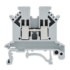 Grey UK2.5B Rail Type Terminal Block Voltage and Current Safety Ground Terminal Block 800V 32A 2.5 Square mm 100 Pack