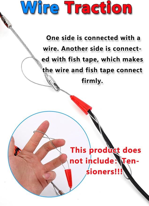 131FT 4.5mmProfessional Flexible Wire Rodding Guide Kit for Electrical Wiring Installation with Storage Case【40M*4.5mm】