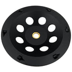 7" PCD Grinding Wheel for Epoxy, Glue, Mastic and Paint, 6 PCD Segments, 7/8"-5/8" Non-Threaded Arbor