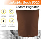 TOHONFOO Backflow Preventer Pipe Insulation Cover (5°F) - Irrigation Sprinkler Valve Insulated Pouch - Water Well Pump Cover - Sturdy 5 Layers for Winter Freeze Protection, 28" W x 36" H, Brown