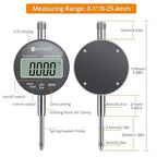 Neoteck 0-1”/0.0005" Digital Dial Indicator Gauge and 132 lbs (60kg) Max Pull Magnetic Base,Digital Dial Indicator Set with Inch/Metric Conversion for 3D Printer and CNC Machine-Black