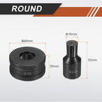 HARFINGTON Hydraulic Hole Punch Die 16mm Round Hole 40Cr Steel Electric Punching Kit for CH70 Electric Punching Machine, Black
