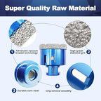 1-1/8 Inch Diamond Core Drill Bit for Porcelain Tile Ceramic Marble Granite Drilling,BRSCHNITT 2pcs Vacuum Brazed Diamond Hole Saw with 5/8-11 Thread (28mm 2pcs)