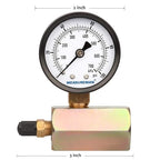 MEASUREMAN 2" Steel Gas Pressure Test Gauge Assembly, 3/4" FNPT Connection, 0-100Psi/kpa, +/-3-2-3% Accuracy