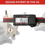 VINCA IP54 Grade Digital Caliper, DCLA-0605 6 Inch/150mm, Inch/Millimeter/Fraction Conversion, Stainless Steel, Large LCD Screen