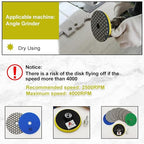 Dry Diamond Polishing Pads 4"/100mm - 8pcs Grit 800 Polish Pad Kit for Granite Marble Artificial Stone Quartz for Angle Grinder SANLEETEK