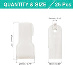 PATIKIL 4 mm Stop Peg Lock, 25 Pcs Pegboard Hooks Anti Sweep Theft Hook Locks Plastic Pegs for Mobile Accessories Shop Clothes Retail Security Display, White
