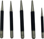 Set of 5 Round Head Center Punches for Metal and Woodworking – High-Quality Hand Tools