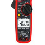 UNI-T Digital Clamp Meter UT203R AC Current True RMS Volt Amp Ohm Meter HVAC Clamp On Multimeter, Auto Ranging 4,000 Counts NCV AC DC Voltage Frequency Resistance Capacitance Continuity Diode Tester