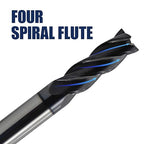 2 Pcs 3/8" Carbide Square End Mill, 4 -Flute TIALN Coated CNC Mill Bits for Steel, Alloy Steels, Hardened Steel, End Mills for Precision Milling Tasks, DIYers & Professionals