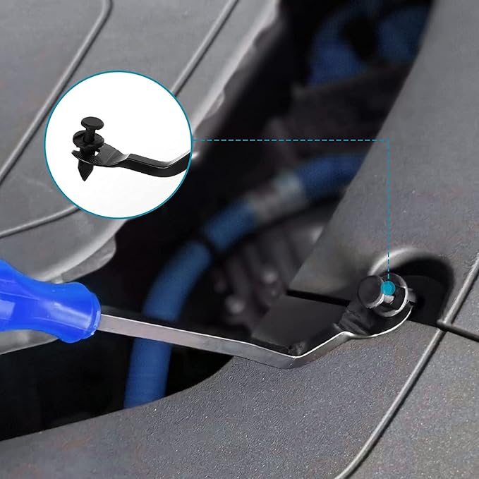 GLK Auto Trim Removal Tool Set, 5pcs Plastic Pry Tool Kit, Auto Trim Tool, Prying Tool, Car Door Panel Clip Revmoal Tool, Fasteners Remover