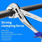 8-inch Quick Adjust Water Pump Pliers - Locking Pliers with 7 Postion V-Jaw,Channel Lock,Serrated Jaws and Comfort Dip-grip Handle