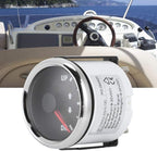 Aramox Boat Trim Gauge, 52mm/2in UP-DN Boat Trim Gauge 0-190ohm Trim Tilt Indicator Red Backlight (Black Dial Silver Frame)