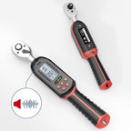 3/8 Inch Digital Torque Wrench with Preset Values, 2.2-44.3 Ft-lbs/3-60Nm, Buzzer and LED Notification, Small Electronic Torque Wrench for Motorcycles