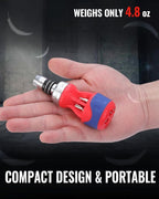 WORKPRO 12-in-1 Stubby Ratcheting Multi-bit Screwdriver, Short Screw Drivers with Magnetic, Quick-load Mechanism, Premium S2 Steel, Small Screwdriver with Double End Bits in Handle