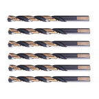 6PCS, 23/64" Black and Gold Finish,Drill Bits