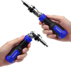 SHARDEN Ratchet Screwdriver 13-in-1 Multi Screwdriver Tool All in One Ratcheting Screwdriver Set with Phillips, Flat Head, Torx, Hex, Square, 180 Degree Pivoting Adjustable Angle Screw Driversets Set