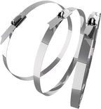 Metal Zip Ties 11.8inch 100pcs 304 Stainless Steel Cable Ties, Uv Resistant Heavy Duty Stainless Steel Zip Ties for Machinery, Exhaust Wrap, Farm, Pipe, Roof, Cable, and Outdoor Fence