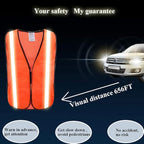 SIFE 1 Pack High Visibility Reflective Safety Vest,Made from Breathable and Neon Orange Mesh Fabric,light weight for Man and Woman(Orange, 1 pack)