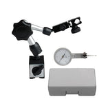 HDLNKAK Professional Dial Test Indicator with Magnetic Base Stand and Storage Case，0-0.03"x0.0005" Test Indicator，with 2 Metal Dovetail Clamps 3/8'' and 5/32'' in Storage Case
