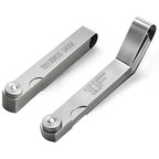 2PCS Feeler Gauges Set - Stainless Steel Feeler Gauges for Valves, Standard SAE/Metric Spark Plug Gap Tool, Straight & Angled Thickness Measuring Tool for Valves, Spark Plug, Guitar, Piston