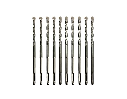 Generic Direko 10 Piece Carbide-Tipped SDS-Plus Rotary Hammer Drill Bit Set Length 6"",Twist Drill 1/4"",for Masonry，Concrete,Brick Granite etc.