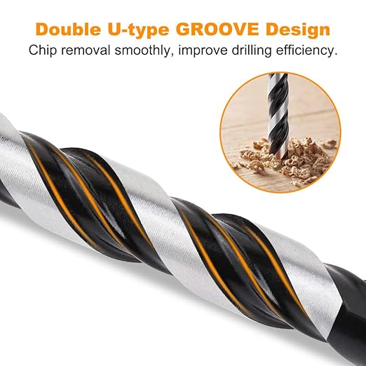 6PCS Masonry Drill Bit Set & Concrete Drill Bit Set 1/4"-1/2" Industrial Strength Carbide Drill Bit Tip for Glass/Brick/Plastic/Cement/Wood/Tile/Etc, by TITGGI