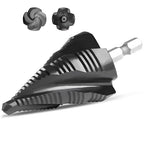 Cobalt M35 Step Drill Bit, TiAlN Coating 4 Spiral Flute Step Bit for Metal, Stainless Steel, Aluminum, Plastic, Large Step Drill 1-3/8"