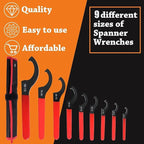 Adjustable Shock Coilover Wrench Set Universal Spanner Wrench for Coil Overs Adjustments/Suspension Systemand Weight Balance, Spanners Hook Wrenches Tools 9 PCS