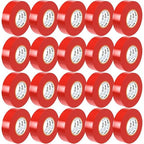 OHLECTRIC Professional Grade Vinyl Electrical Tape (20 Pack) Red - 7 Mil Thick Flame-Retardant, Heat & Weather Resistant 3/4 Inch x 60 Feet | Ideal for Contractors & Electricians