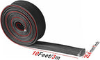 Fiberglass Hose Heat Shield Sleeve Spark Plug Wire Heat Protector Boots Auto Hose Roll 2500 Degree for Car&Auto Wire Loom Brake Line Cable (Black 1" IDX10')